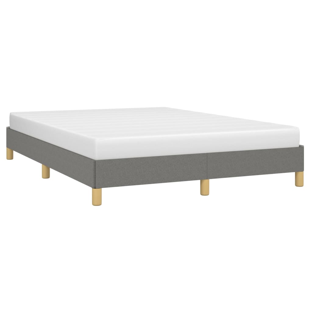 Bed Frame without Mattress Dark Gray 59.8"x79.9" Queen Fabric