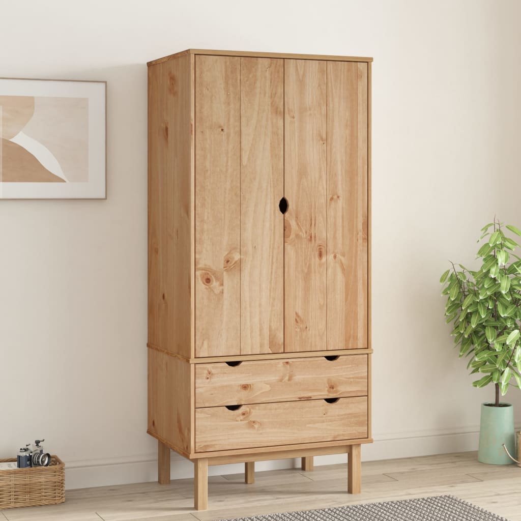 Wardrobe OTTA 30.1"x20.9"x67.7" Solid Wood Pine