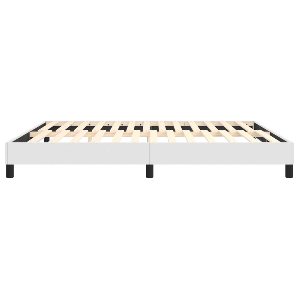 Bed Frame without Mattress White California King Faux Leather (US Only)