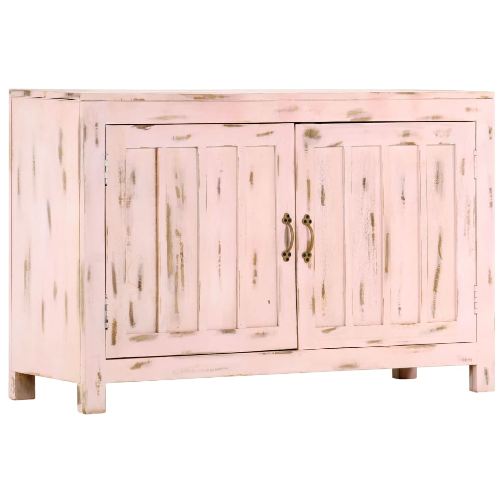 Sideboard Light Pink 43.3"x13.8"x27.6" Solid Mango Wood