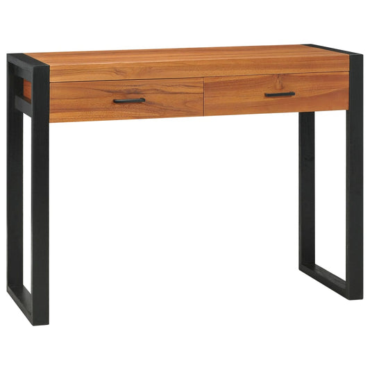 Desk with 2 Drawers 39.4"x15.7"x29.5" Teak Wood