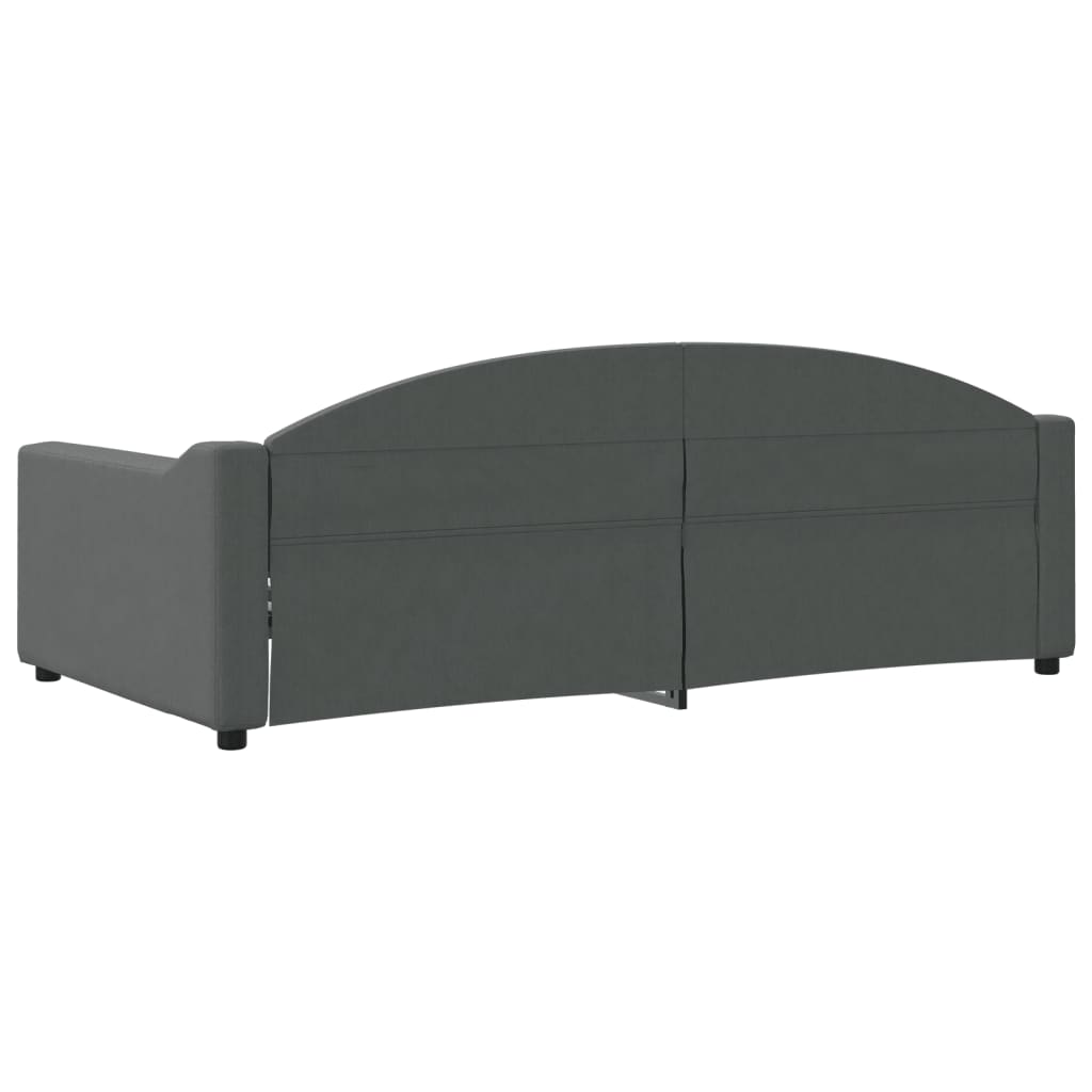 Day Bed without Mattress Dark Gray 39.4"x74.8" Fabric