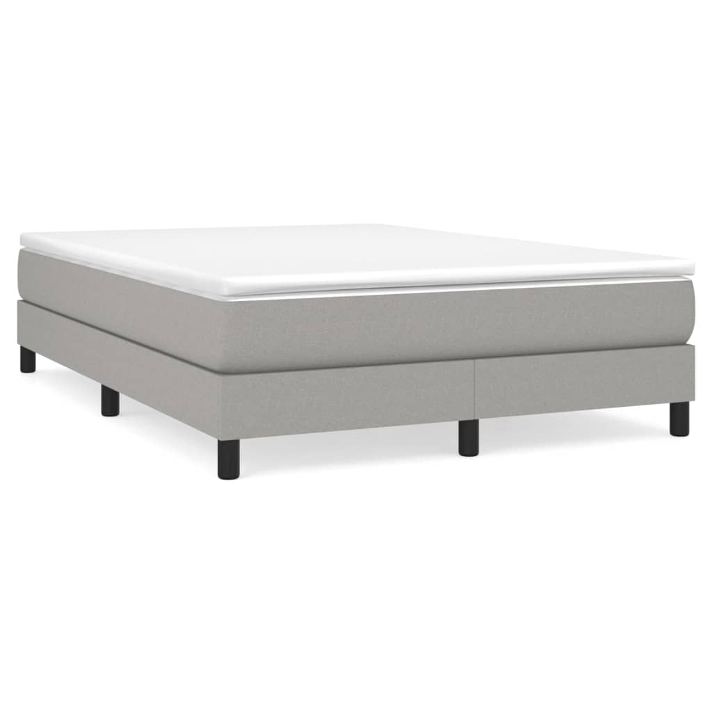 Bed Frame Light Gray 53.9"x74.8" Full Fabric