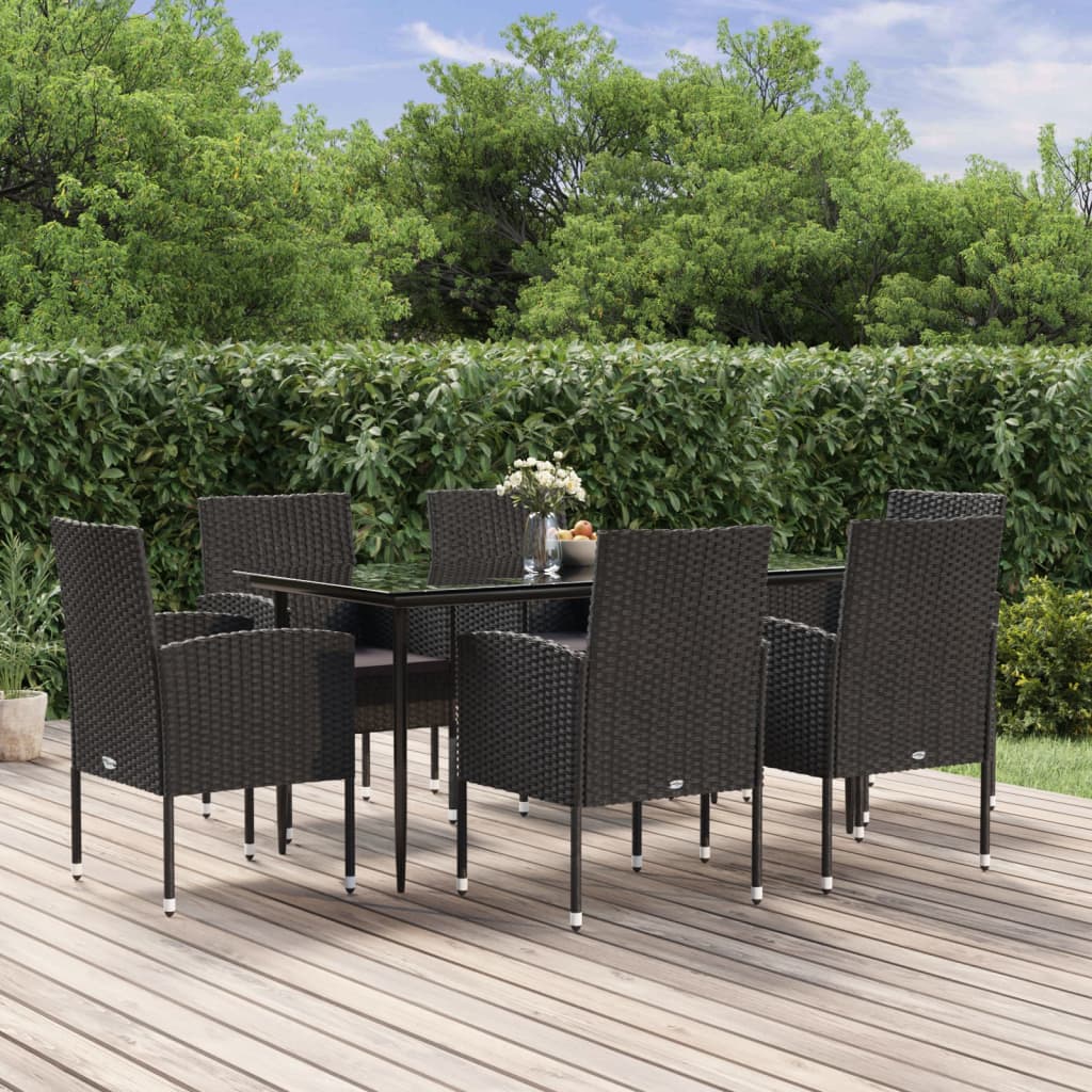 7 Piece Patio Dining Set Anthracite