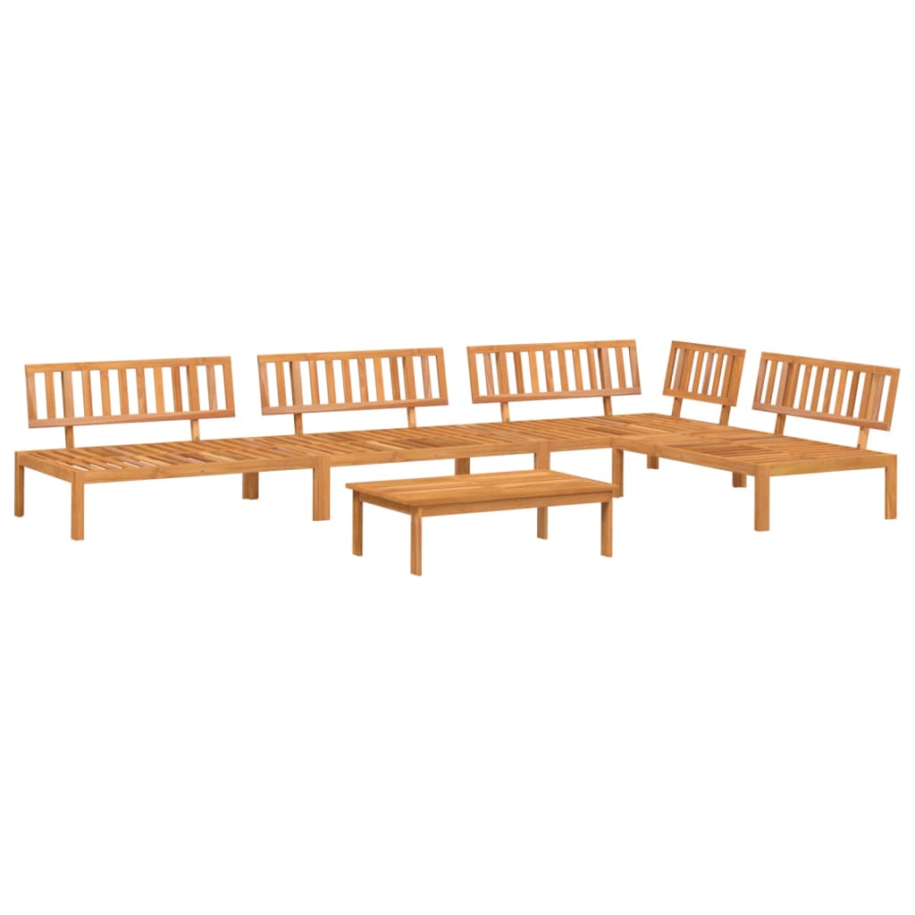 5 Piece Patio Pallet Sofa Set Solid Wood Acacia