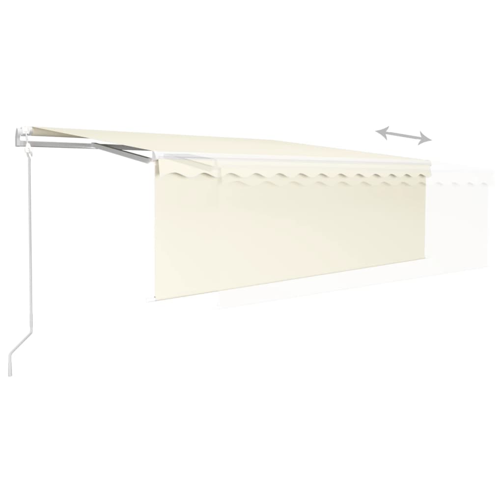 Automatic Retractable Awning with Blind 13.1'x9.8' Cream