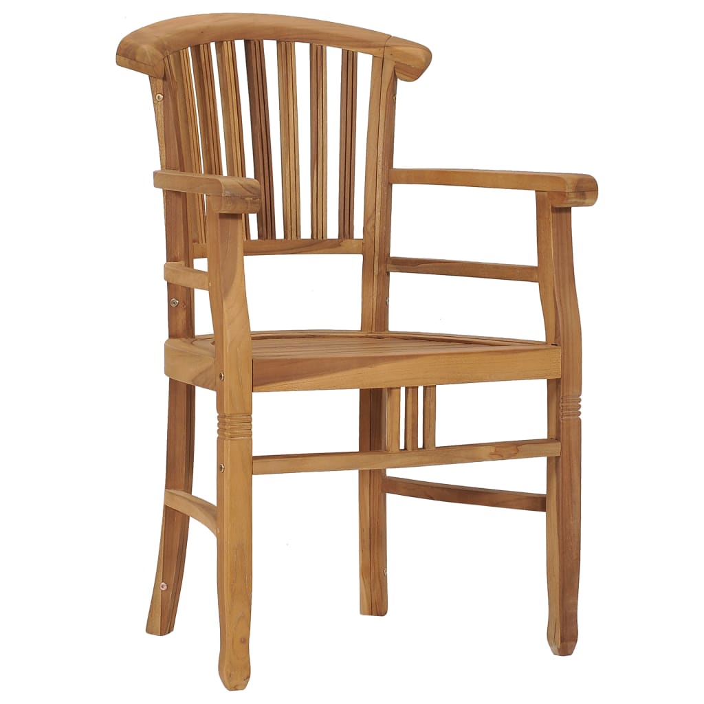 Patio Chairs 2 pcs Solid Teak Wood