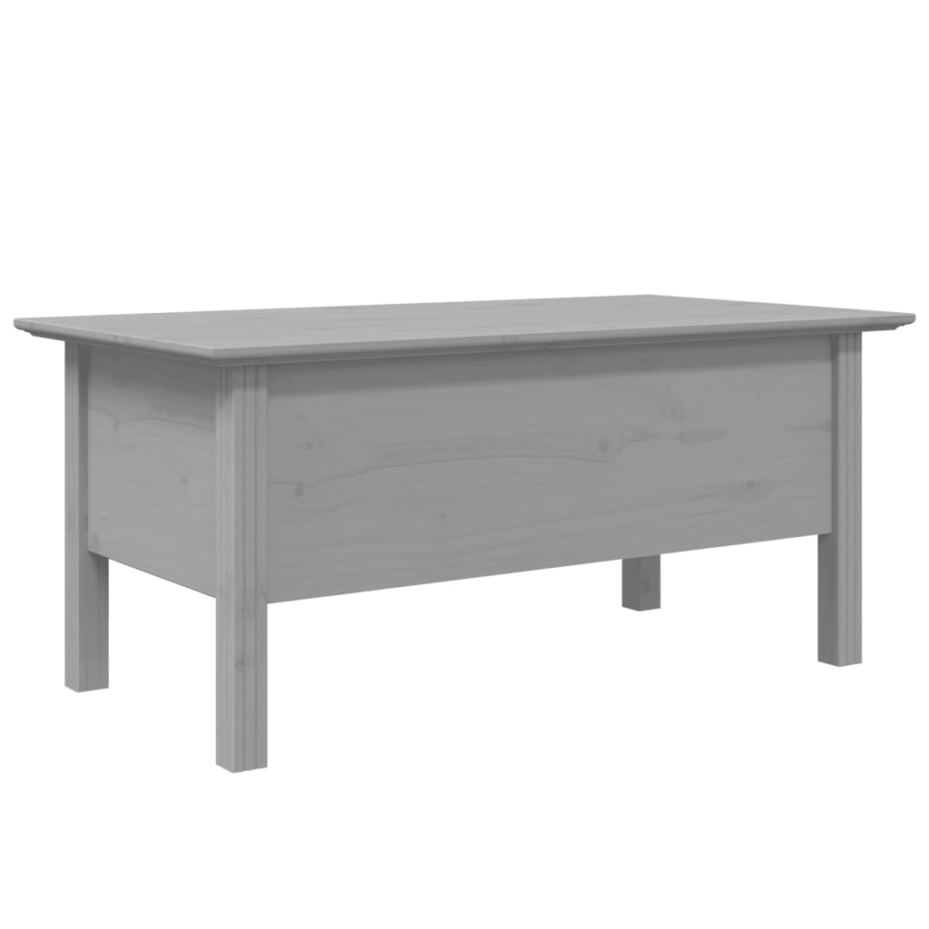 Coffee Table BODO Gray 39.4"x21.7"x18.1" Solid Wood Pine