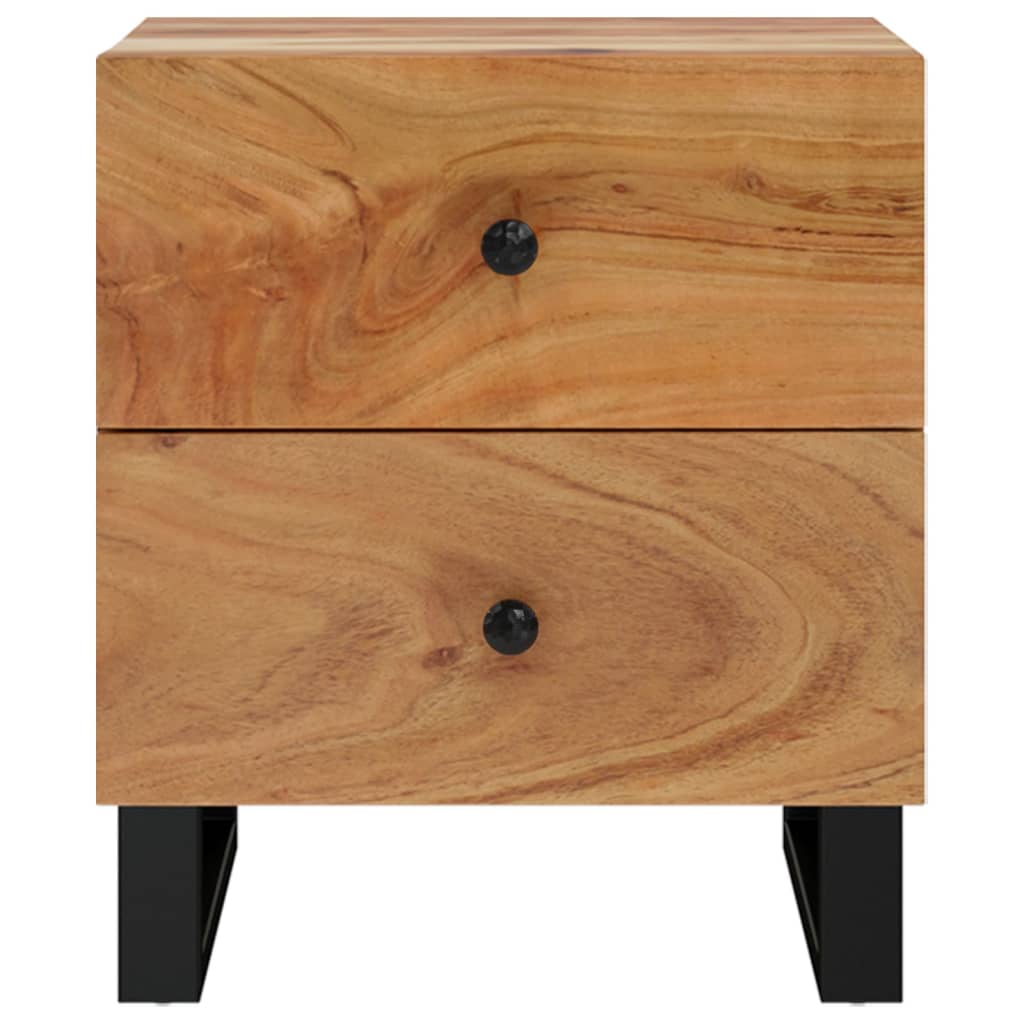 Bedside Cabinet 15.7"x13"x18.1" Solid Wood Acacia