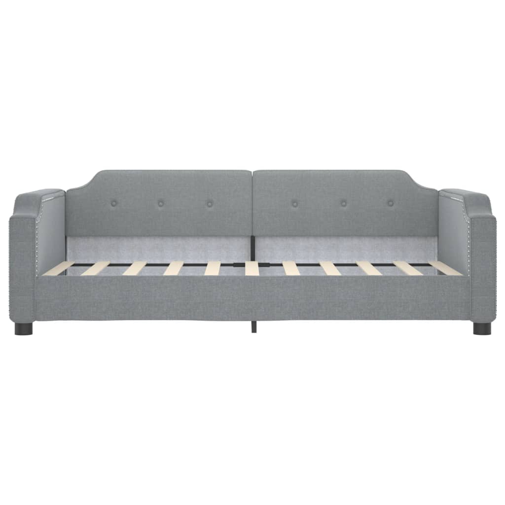 Day Bed without Mattress Light Gray 39.4"x74.8" Fabric