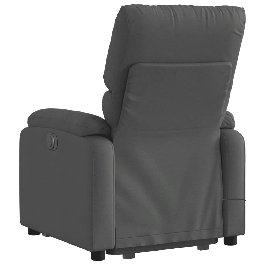 Electric Stand up Massage Recliner Chair Dark Gray Fabric