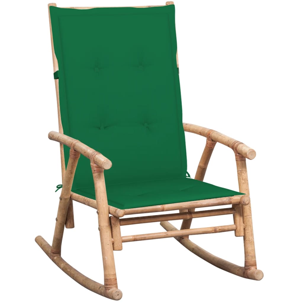 Rocking Chair with Cushion Bamboo