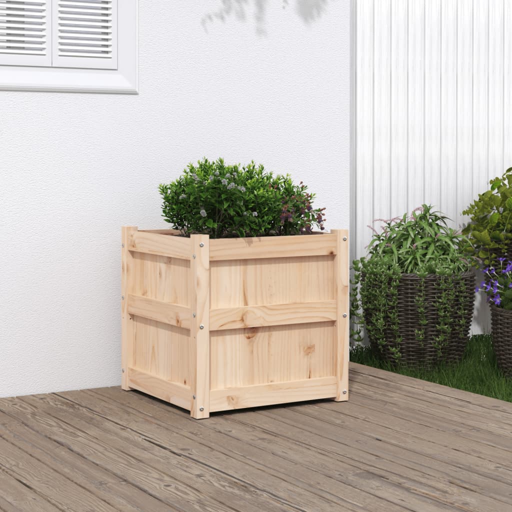 Garden Planter 19.7"x19.7"x19.7" Solid Wood Pine