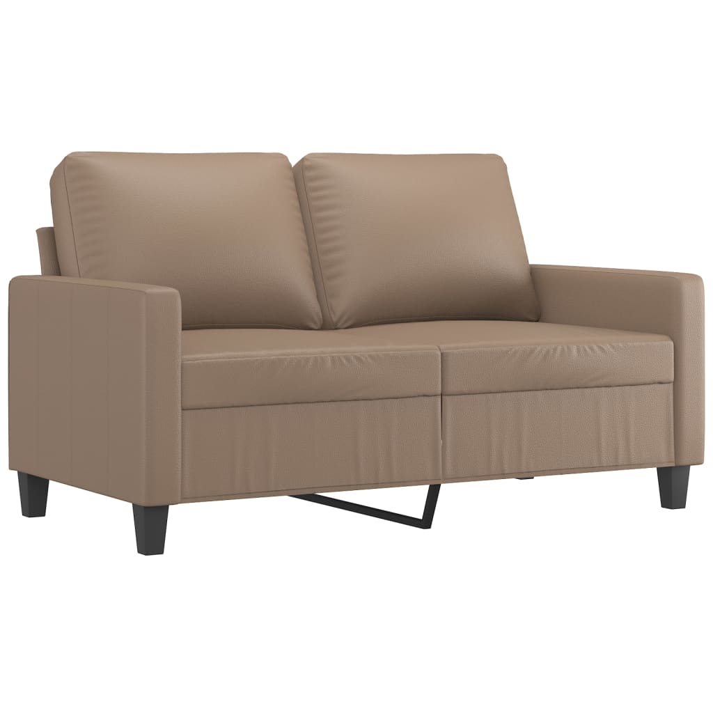 2-Seater Sofa Cappuccino 47.2" Faux Leather