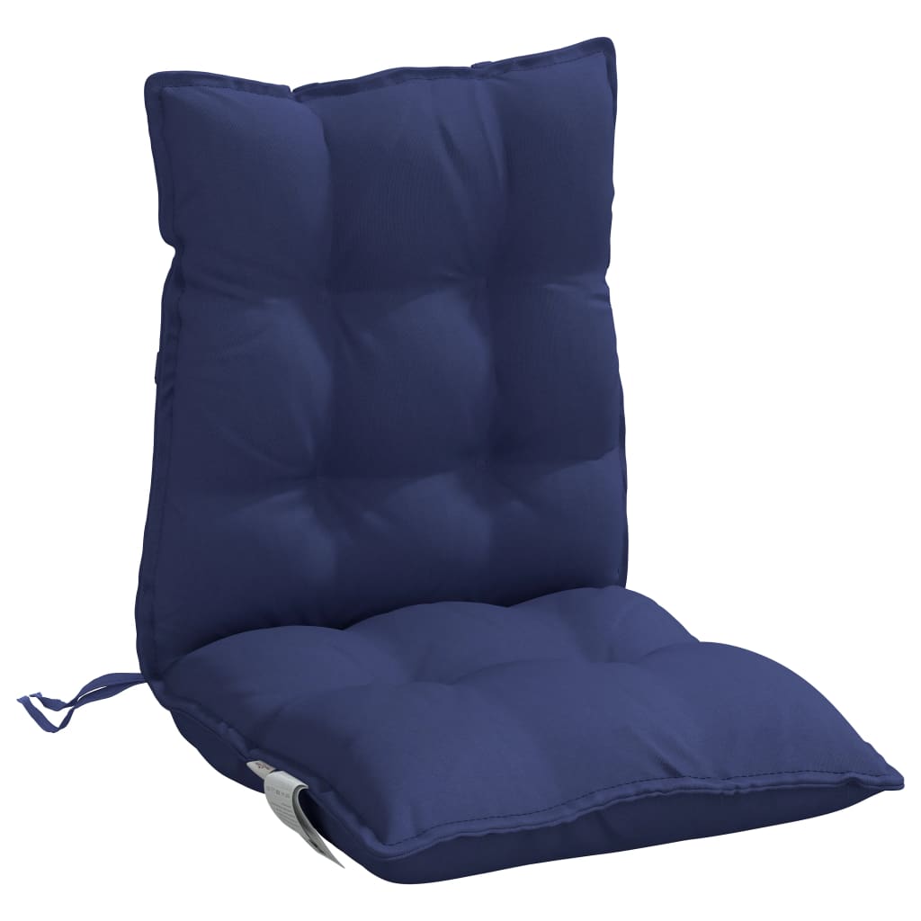 Lowback Chair Cushions 6 pcs Navy Blue Oxford Fabric