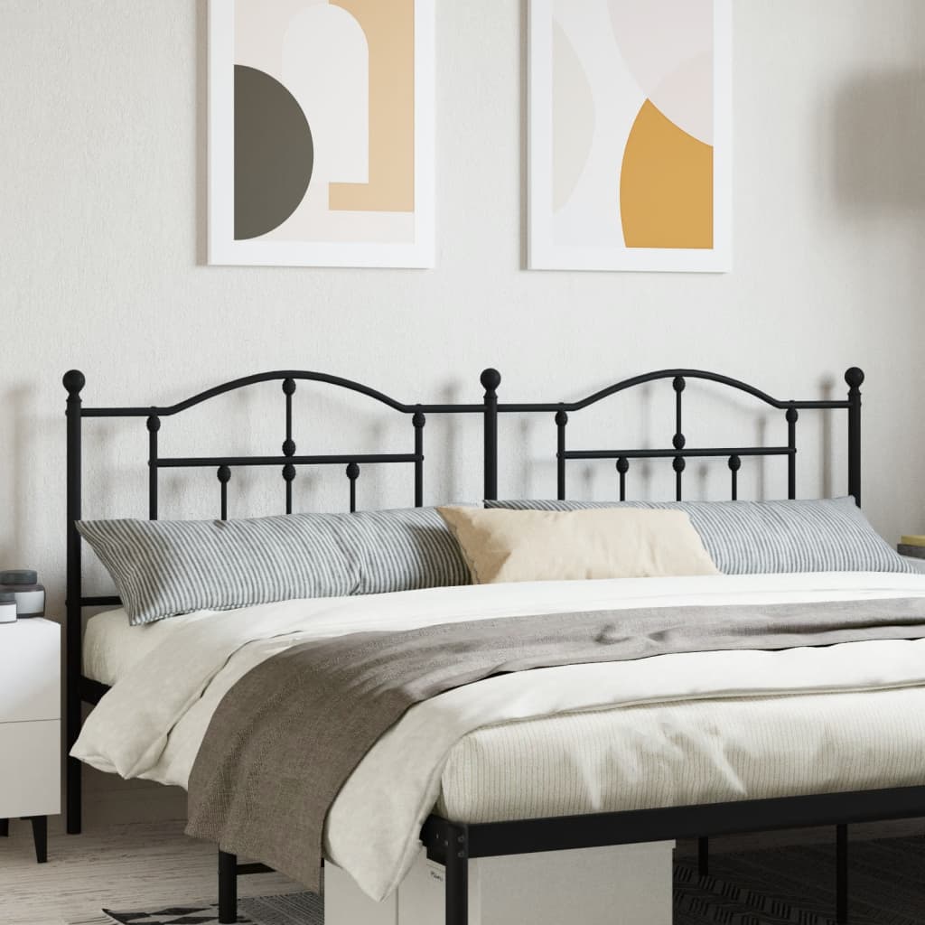 Metal Headboard Black 76"