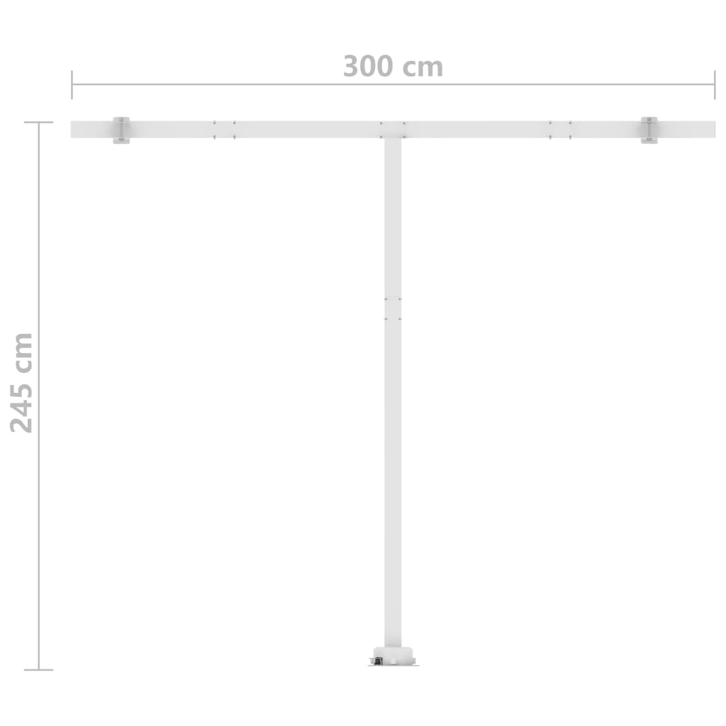 Freestanding Automatic Awning 118.1"x98.4" Cream