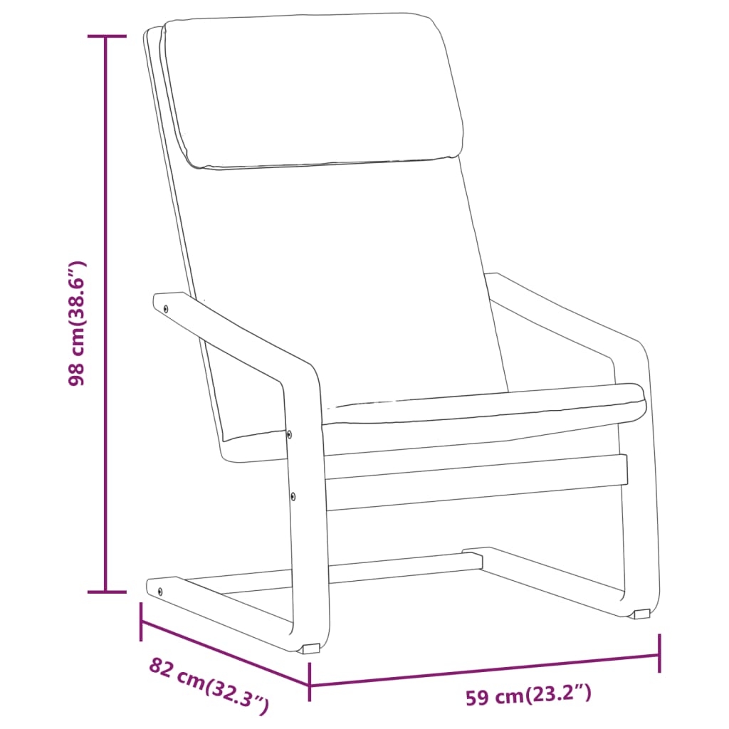 Relaxing Chair Light Gray Fabric