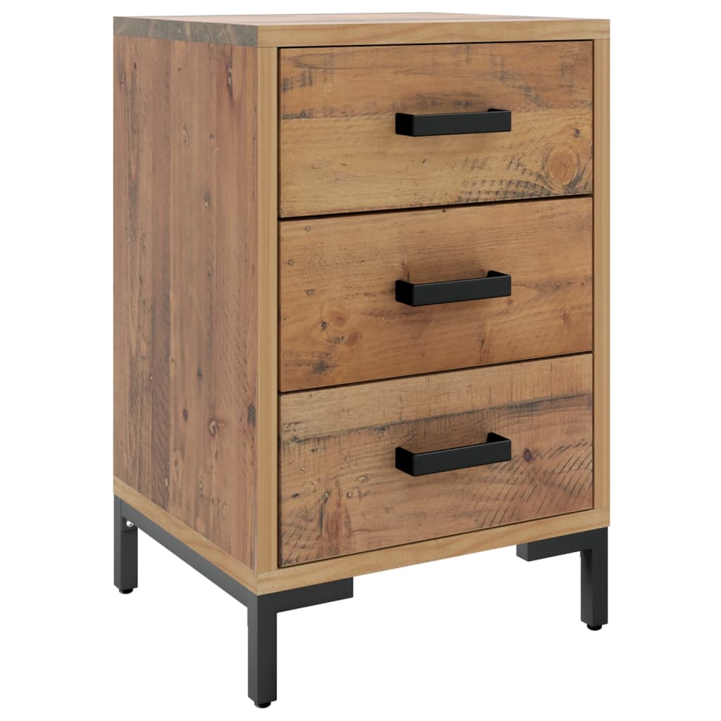 Bedside Cabinet Brown 15.7"x11.8"x21.7" Solid Wood Pine