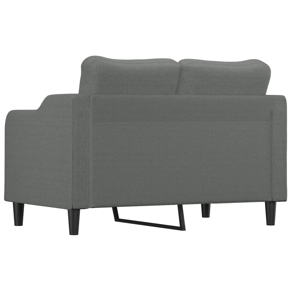 2-Seater Sofa Dark Gray 47.2" Fabric