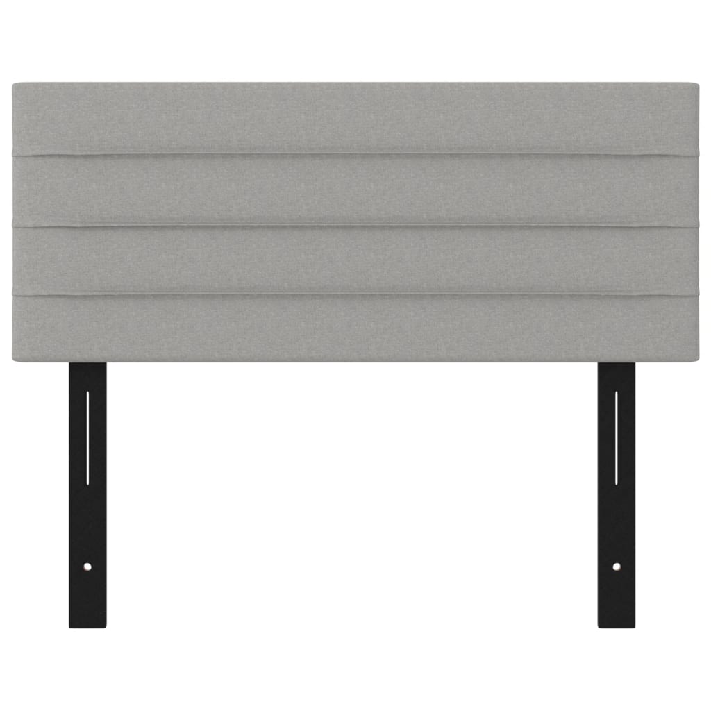 Headboard Light Gray 39.4"x2"x30.7"/34.6" Fabric