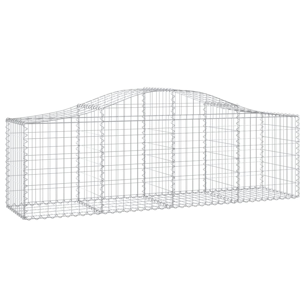 Arched Gabion Baskets 7 pcs 78.7"x19.7"x23.6"/31.5" Galvanized Iron