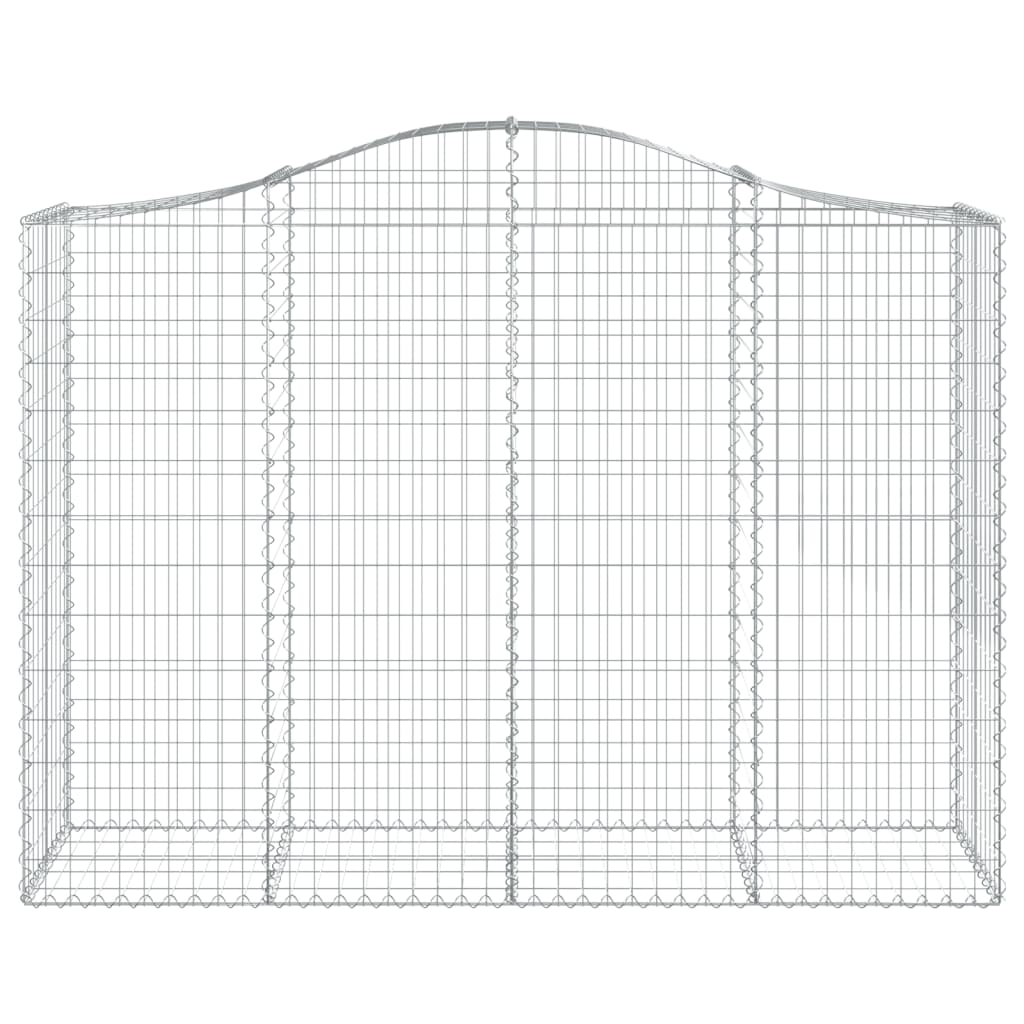 Arched Gabion Baskets 10 pcs 78.7"x19.7"x55.1"/63" Galvanized Iron