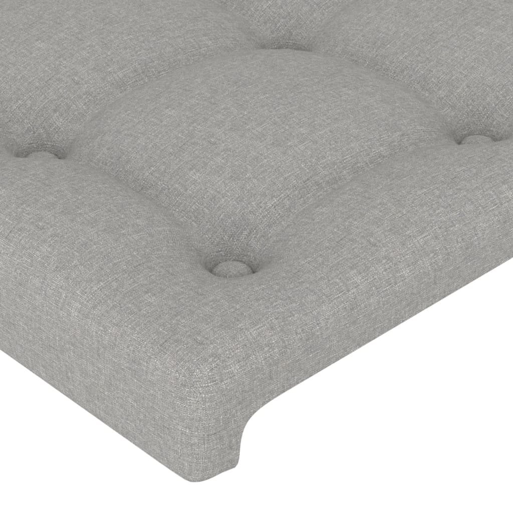 Headboard with Ears Light Gray 40.6"x6.3"x30.7"/34.6" Fabric