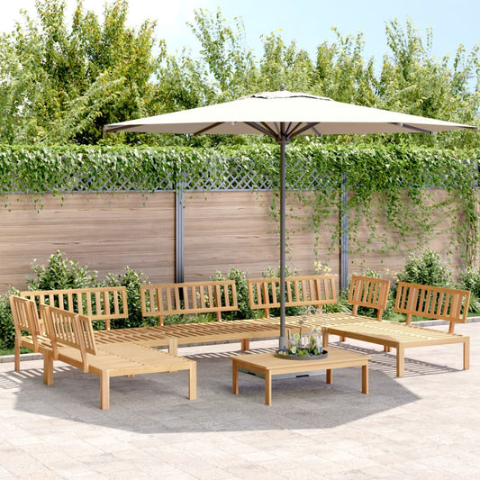 6 Piece Patio Pallet Sofa Set Solid Wood Acacia