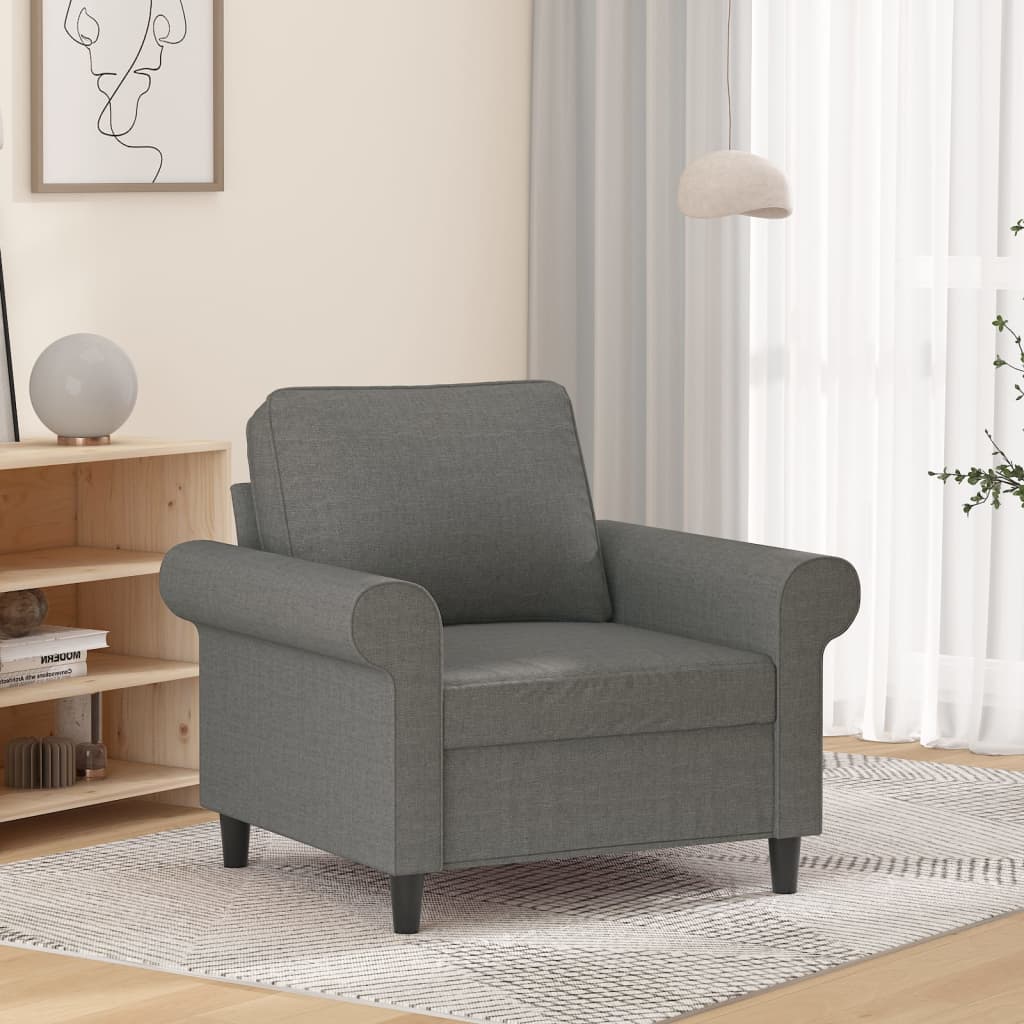 2-Seater Sofa Light Gray 47.2" Fabric