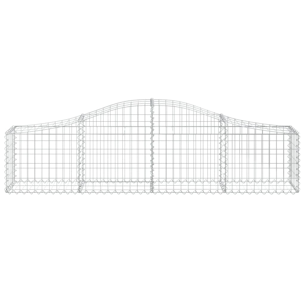 Arched Gabion Baskets 18 pcs 78.7"x11.8"x15.7"/23.6" Galvanized Iron