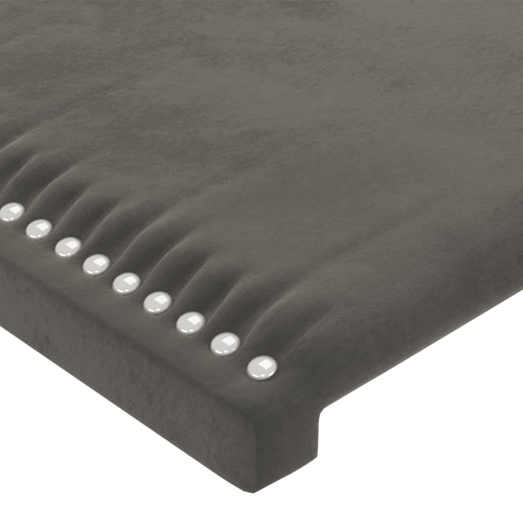 Headboard with Ears Dark Gray 72"x6.3"x46.5"/50.4" Velvet