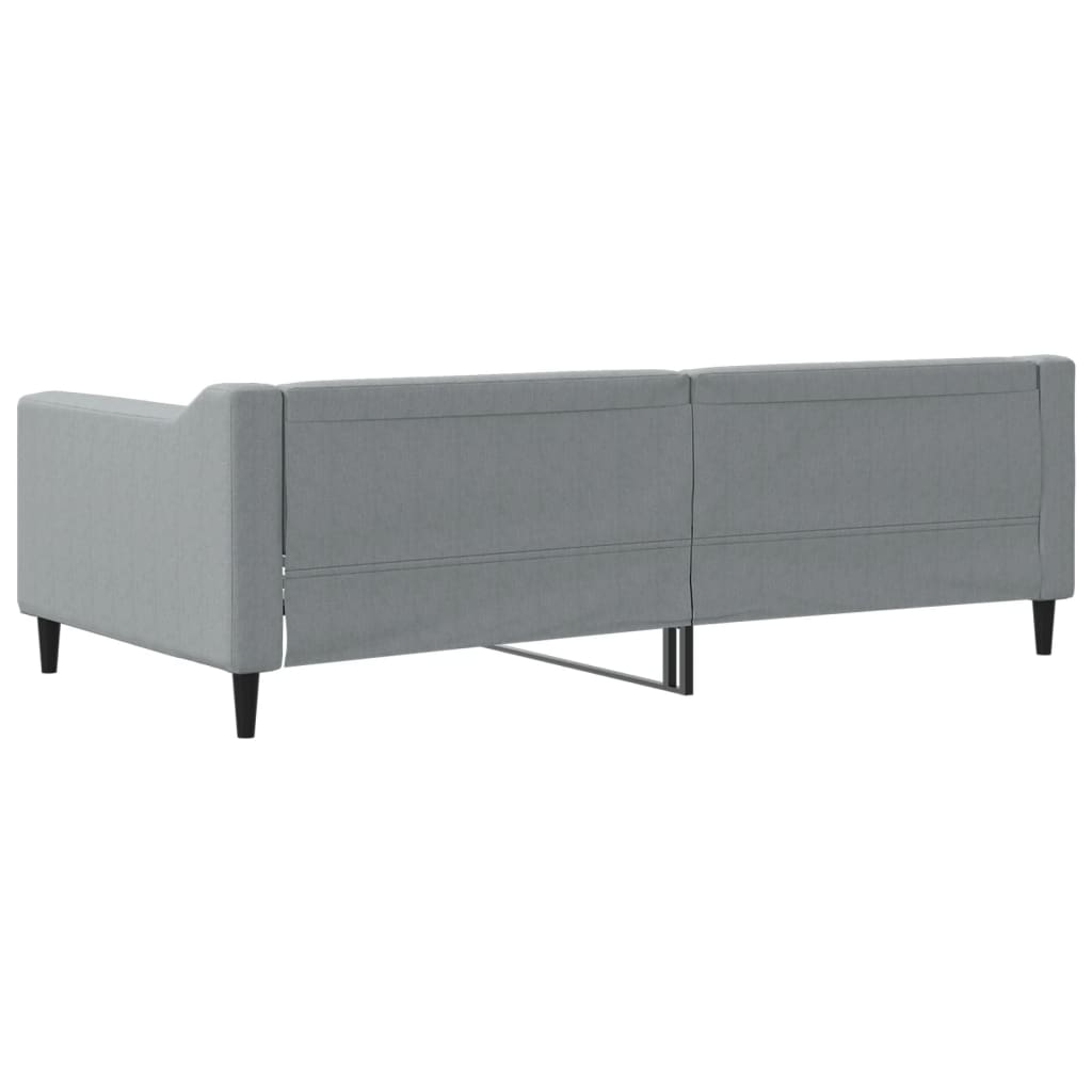 Day Bed without Mattress Light Gray 39.4"x74.8" Fabric