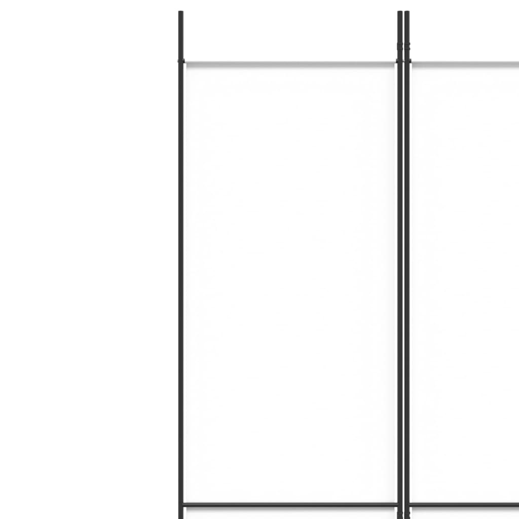 5-Panel Room Divider White 98.4"x86.6" Fabric