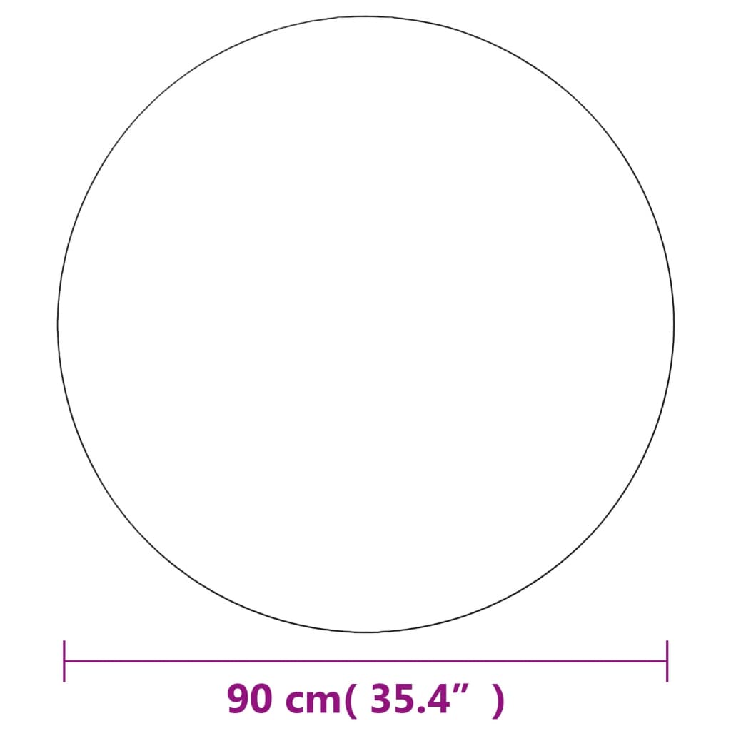 Frameless Mirror Round 35.4" Glass