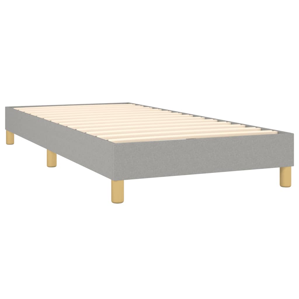 Bed Frame without Mattress Light Gray Twin XL Fabric (US Only)