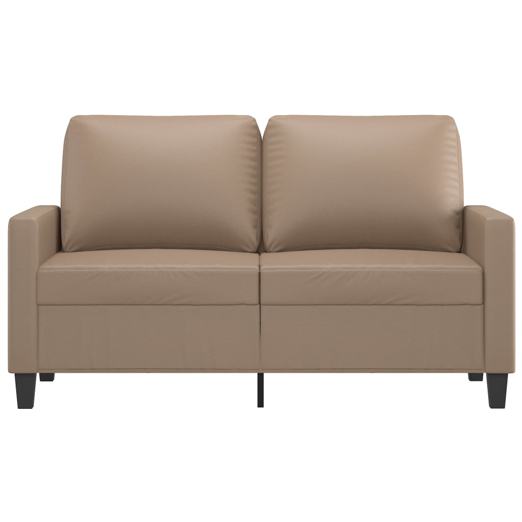 2-Seater Sofa Cappuccino 47.2" Faux Leather