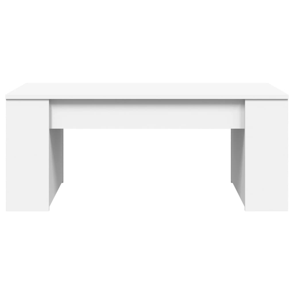 Coffee Table White 40.2"x21.7"x16.5" Engineered Wood