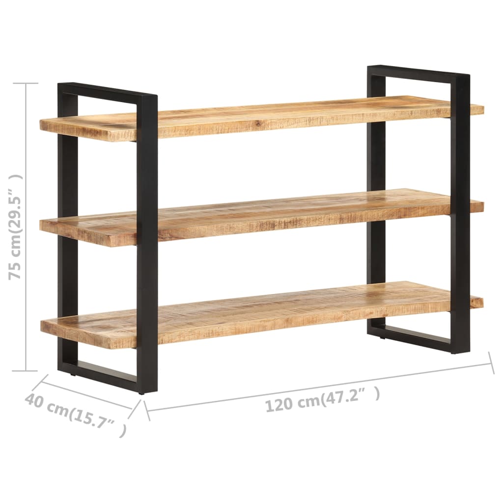 Sideboard with 3 Shelves 47.2"x15.7"x29.5" Rough Mango Wood