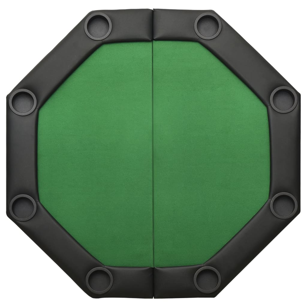 8-Player Folding Poker Table Green 42.5"x42.5"x29.5"