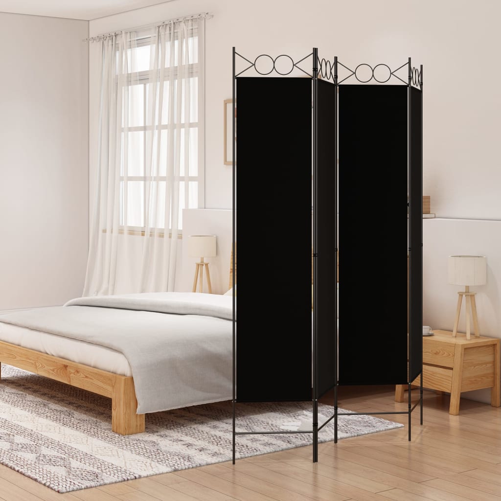 5-Panel Room Divider Anthracite 78.7"x86.6" Fabric