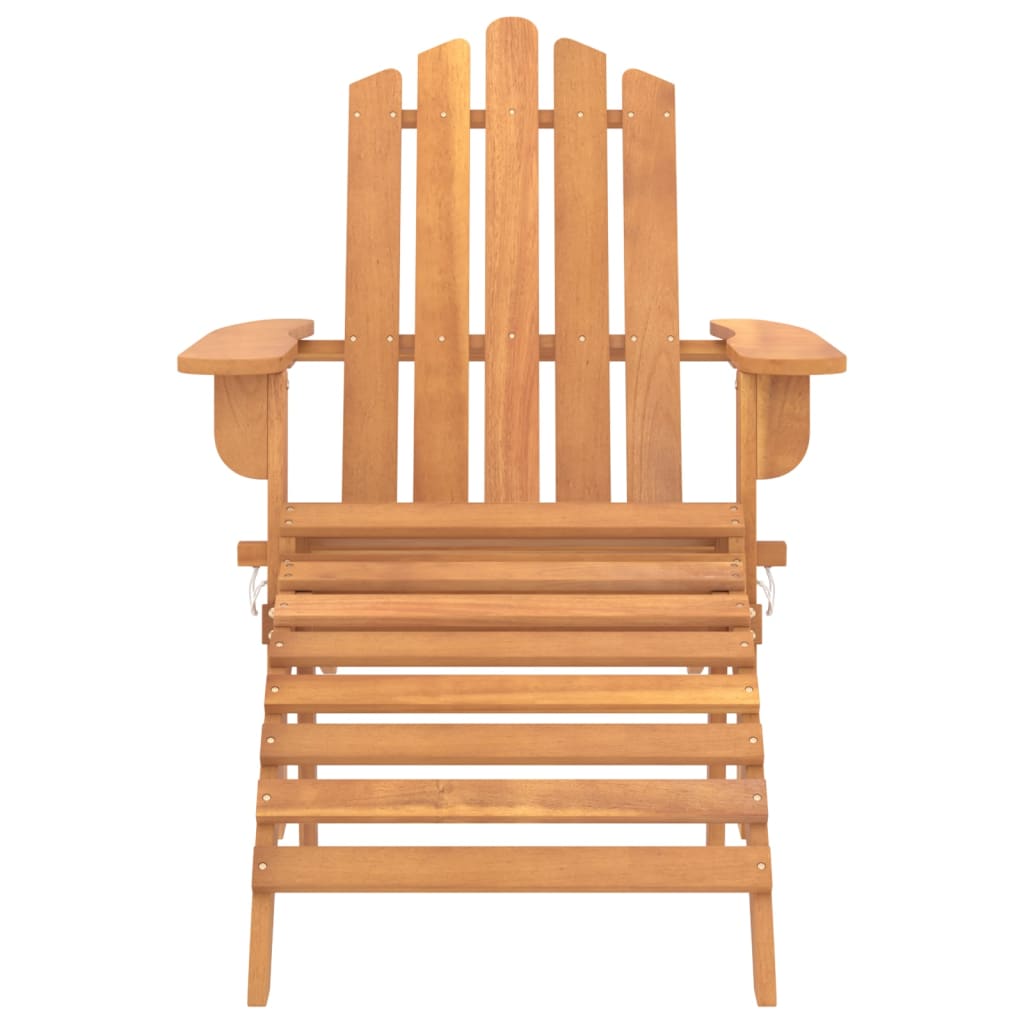 Patio Adirondack Chairs with Footrests 2 pcs Solid Wood Acacia