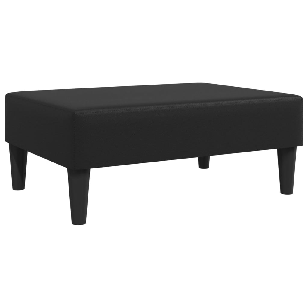 Footstool Black 30.3"x21.7"x12.2" Faux Leather