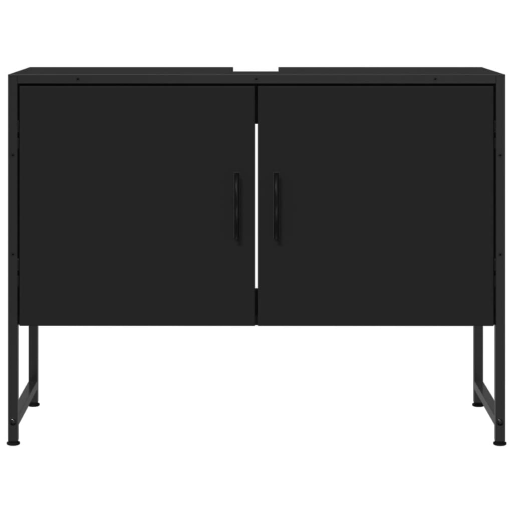 Bathroom Sink Cabinet Black 31.5"x13"x23.6" Engineered Wood