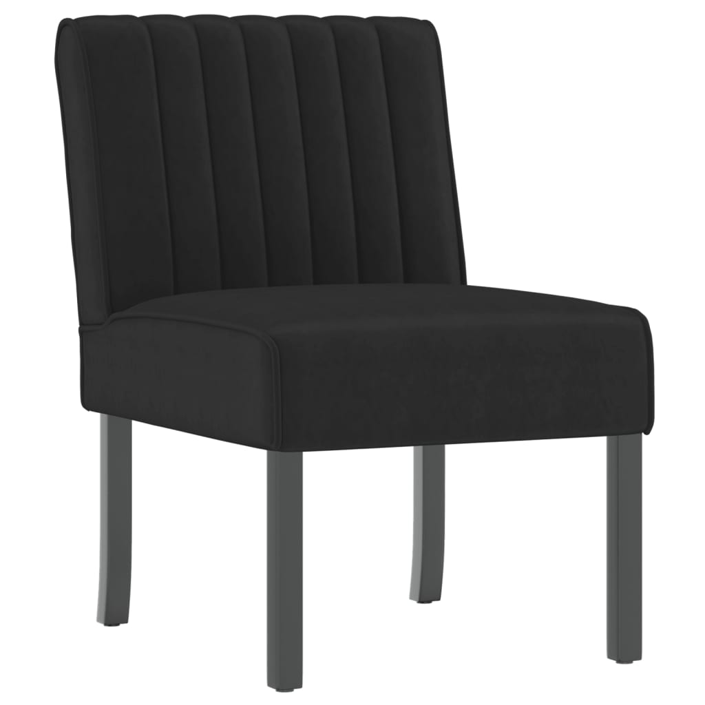 Slipper Chair Black Velvet