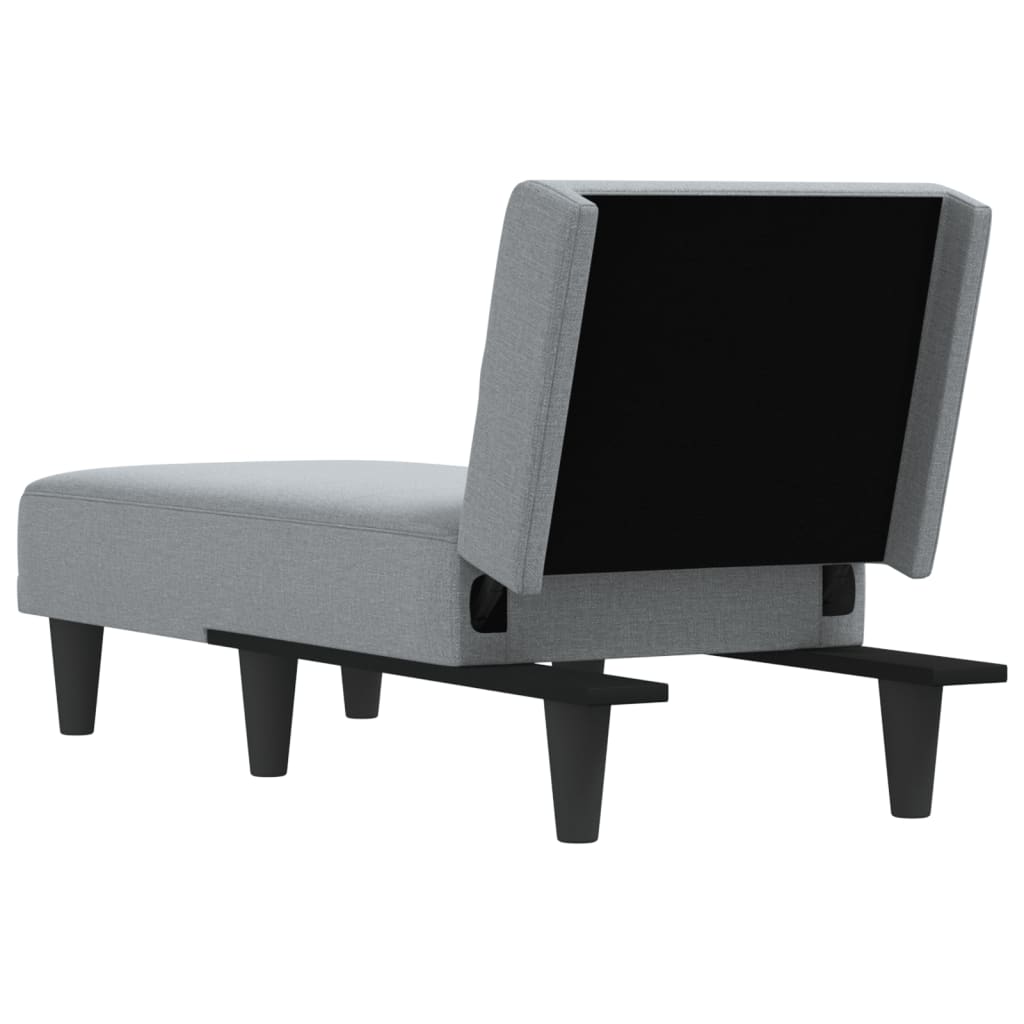 Chaise Longue Light Gray Fabric