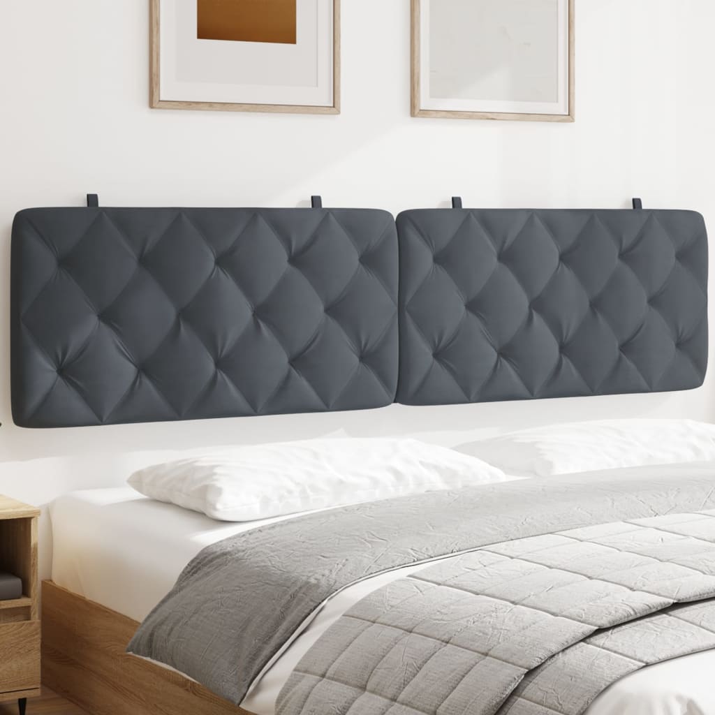 Headboard Cushion Dark Gray 76" Velvet