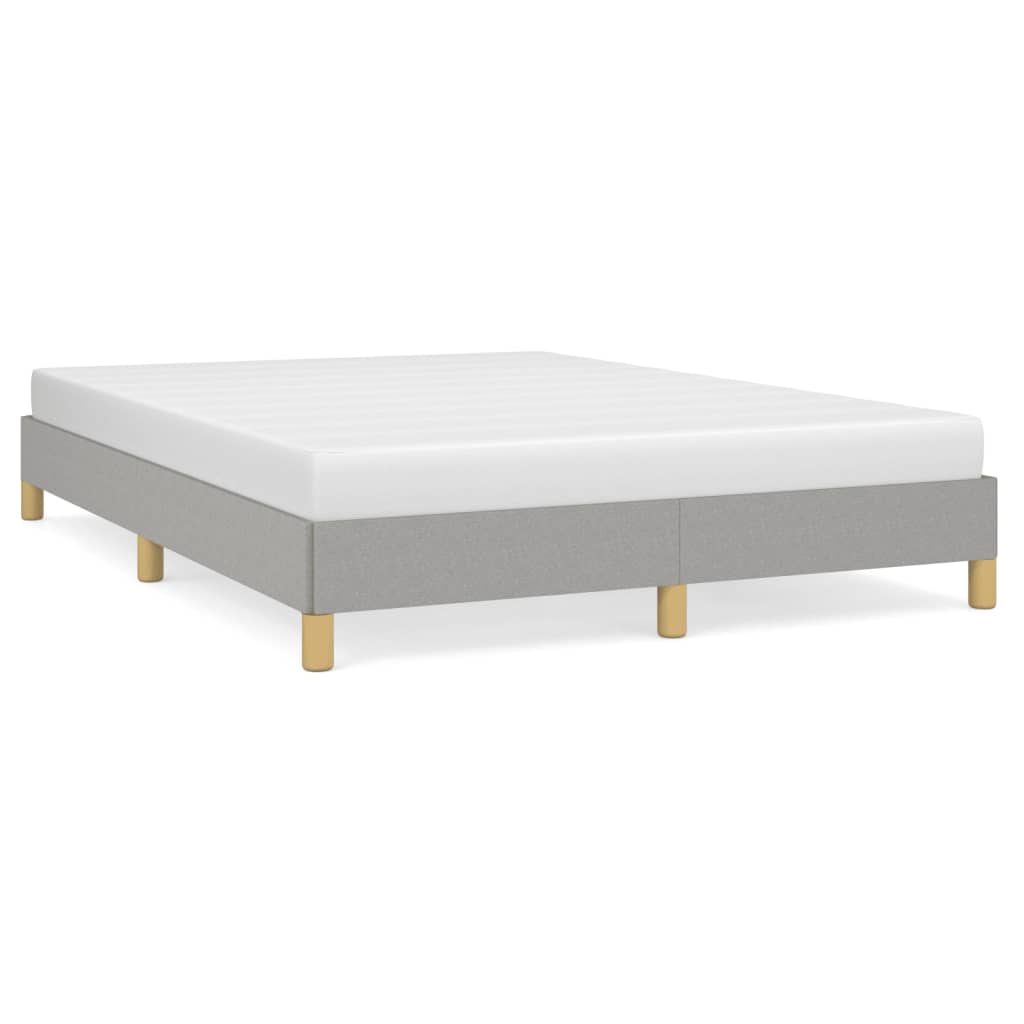 Bed Frame without Mattress Light Gray 53.9"x74.8" Full Fabric