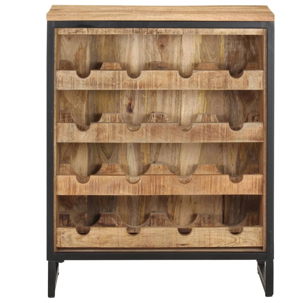 Wine Cabinet 24.4"x13"x30.9" Rough Mango Wood