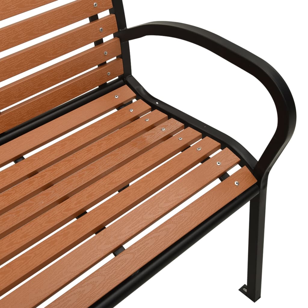 Twin Patio Bench 98.8" Steel and WPC